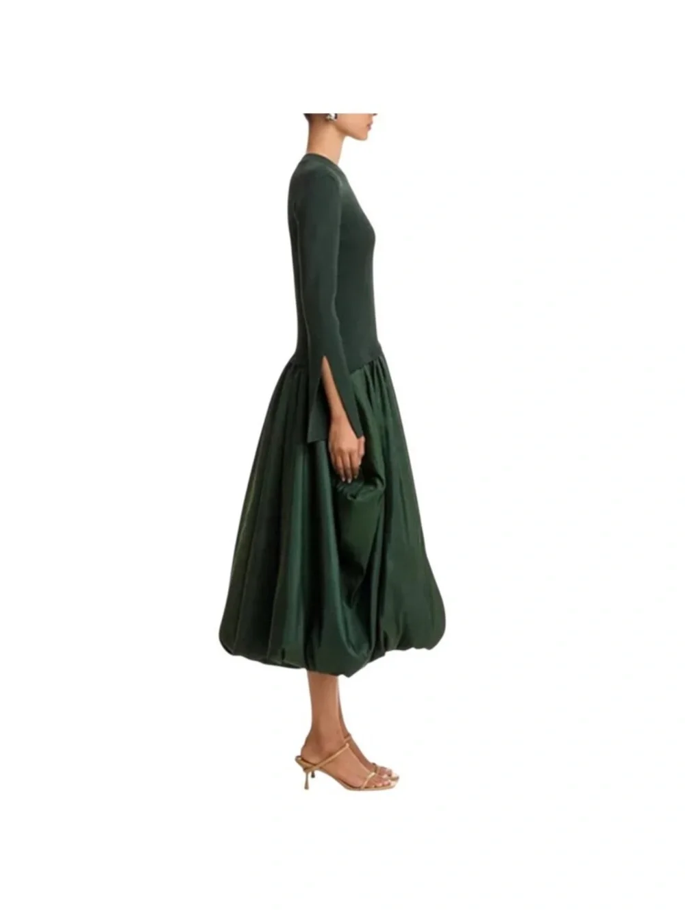 Kenlie Dress in Dark Green SIMKHAI